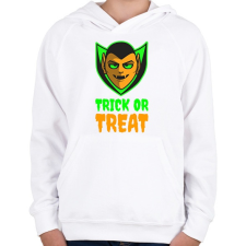 PRINTFASHION Trick or Treat - Gyerek kapucnis pulóver - Fehér gyerek pulóver, kardigán