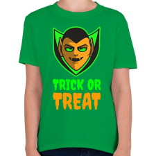 PRINTFASHION Trick or Treat - Gyerek póló - Zöld gyerek póló