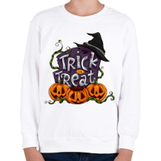 PRINTFASHION Trick or Treat - Gyerek pulóver - Fehér