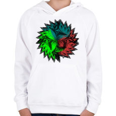 PRINTFASHION trio mandala - Gyerek kapucnis pulóver - Fehér