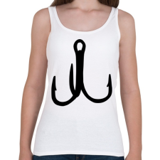 PRINTFASHION triple fishing hooks - Női atléta - Fehér női trikó