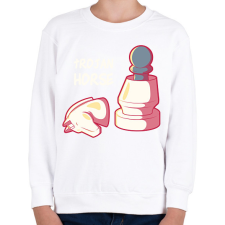 PRINTFASHION Trójai sakkLó - Gyerek pulóver - Fehér gyerek pulóver, kardigán