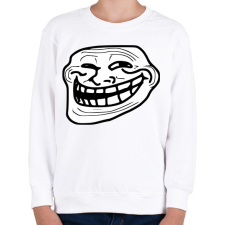 PRINTFASHION TrollFace - Gyerek pulóver - Fehér gyerek pulóver, kardigán