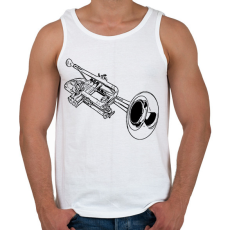 PRINTFASHION trombita - Férfi atléta - Fehér