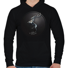 PRINTFASHION Trónok harca: Baratheon ház - Férfi kapucnis pulóver - Fekete
