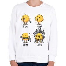 PRINTFASHION Trónok harca évszakok - Gyerek pulóver - Fehér gyerek pulóver, kardigán