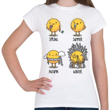 PRINTFASHION Trónok harca évszakok - Női póló - Fehér női póló