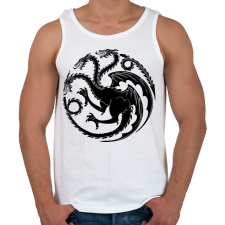 PRINTFASHION TRÓNOK HARCA - Férfi atléta - Fehér atléta, trikó