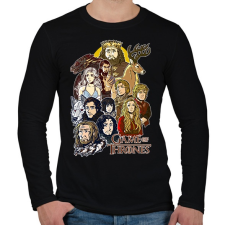 PRINTFASHION Trónok Harca - Férfi hosszú ujjú póló - Fekete férfi póló