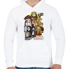 PRINTFASHION Trónok Harca - Férfi kapucnis pulóver - Fehér férfi pulóver, kardigán