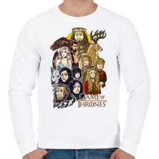 PRINTFASHION Trónok Harca - Férfi pulóver - Fehér férfi pulóver, kardigán