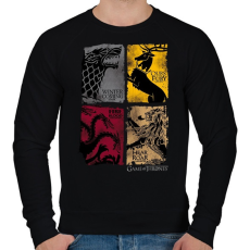 PRINTFASHION Trónok harca - Férfi pulóver - Fekete
