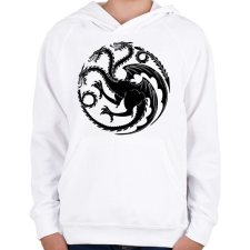 PRINTFASHION TRÓNOK HARCA - Gyerek kapucnis pulóver - Fehér gyerek pulóver, kardigán