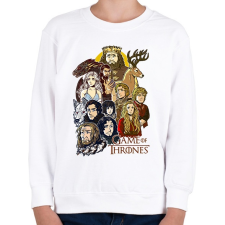 PRINTFASHION Trónok Harca - Gyerek pulóver - Fehér gyerek pulóver, kardigán