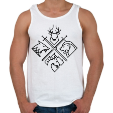 PRINTFASHION Trónok harca klánok - Férfi atléta - Fehér atléta, trikó
