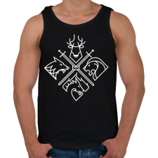 PRINTFASHION Trónok harca klánok - Férfi atléta - Fekete atléta, trikó