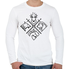 PRINTFASHION Trónok harca klánok - Férfi hosszú ujjú póló - Fehér