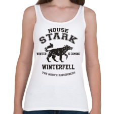 PRINTFASHION Trónok harca: Stark house - Női atléta - Fehér női trikó