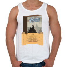 PRINTFASHION Trónok harca társasjáték - Férfi atléta - Fehér