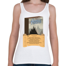 PRINTFASHION Trónok harca társasjáték - Női atléta - Fehér női trikó