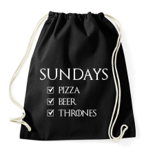 PRINTFASHION Trónok harca vasárnap - Sportzsák, Tornazsák - Fekete tornazsák