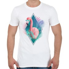 PRINTFASHION Tropical leaves - Férfi póló - Fehér férfi póló