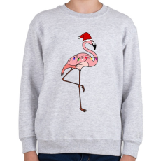 PRINTFASHION Trópusi karácsony flmaingó - Gyerek pulóver - Sport szürke
