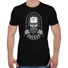 PRINTFASHION Truck driver - Fehér - Férfi póló - Fekete