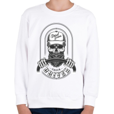 PRINTFASHION Truck driver - Fekete - Gyerek pulóver - Fehér