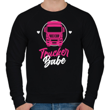 PRINTFASHION Trucker Babe - Férfi pulóver - Fekete férfi pulóver, kardigán
