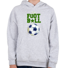 PRINTFASHION True football - Gyerek kapucnis pulóver - Sport szürke