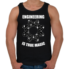 PRINTFASHION True magic - Férfi atléta - Fekete atléta, trikó