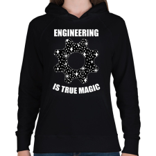 PRINTFASHION True magic - Női kapucnis pulóver - Fekete női pulóver, kardigán