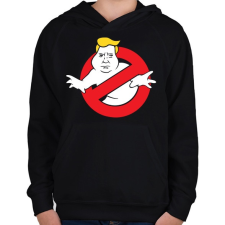 PRINTFASHION Trump szellemírtók - Gyerek kapucnis pulóver - Fekete gyerek pulóver, kardigán