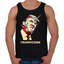 PRINTFASHION Trump unikornis - Férfi atléta - Fekete atléta, trikó