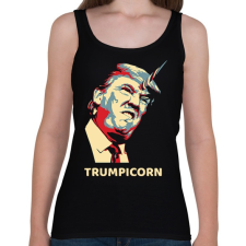 PRINTFASHION Trump unikornis - Női atléta - Fekete női trikó
