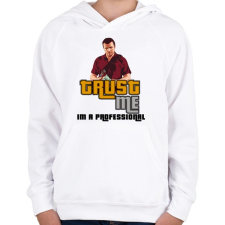 PRINTFASHION TRUST ME IM A PROFESSIONAL - Gyerek kapucnis pulóver - Fehér gyerek pulóver, kardigán