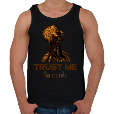 PRINTFASHION Trust me You are cute - Férfi atléta - Fekete atléta, trikó