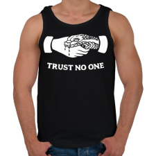 PRINTFASHION Trust no one! - Férfi atléta - Fekete atléta, trikó