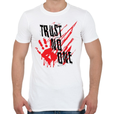 PRINTFASHION Trust no one - Férfi póló - Fehér férfi póló