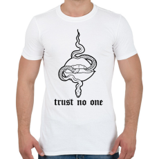 PRINTFASHION Trust no one - Férfi póló - Fehér
