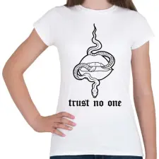PRINTFASHION Trust no one - Női póló - Fehér női póló