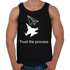 PRINTFASHION Trust the process - Férfi atléta - Fekete atléta, trikó