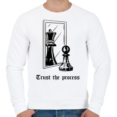 PRINTFASHION Trust the process - Férfi pulóver - Fehér