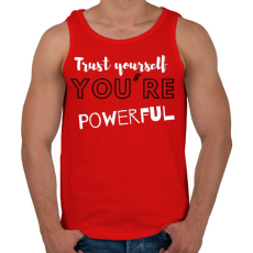 PRINTFASHION Trust yourself, you're powerful. - Férfi atléta - Piros