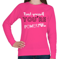 PRINTFASHION Trust yourself, you're powerful. - Női pulóver - Fukszia női pulóver, kardigán