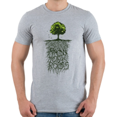 PRINTFASHION Tudd honnan jöttél - Férfi póló - Sport szürke