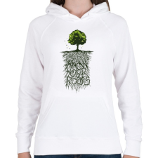 PRINTFASHION Tudd honnan jöttél - Női kapucnis pulóver - Fehér női pulóver, kardigán