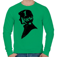 PRINTFASHION Tudom... - Férfi pulóver - Zöld férfi pulóver, kardigán