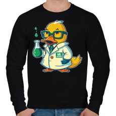 PRINTFASHION Tudós gumikacsa - Férfi pulóver - Fekete